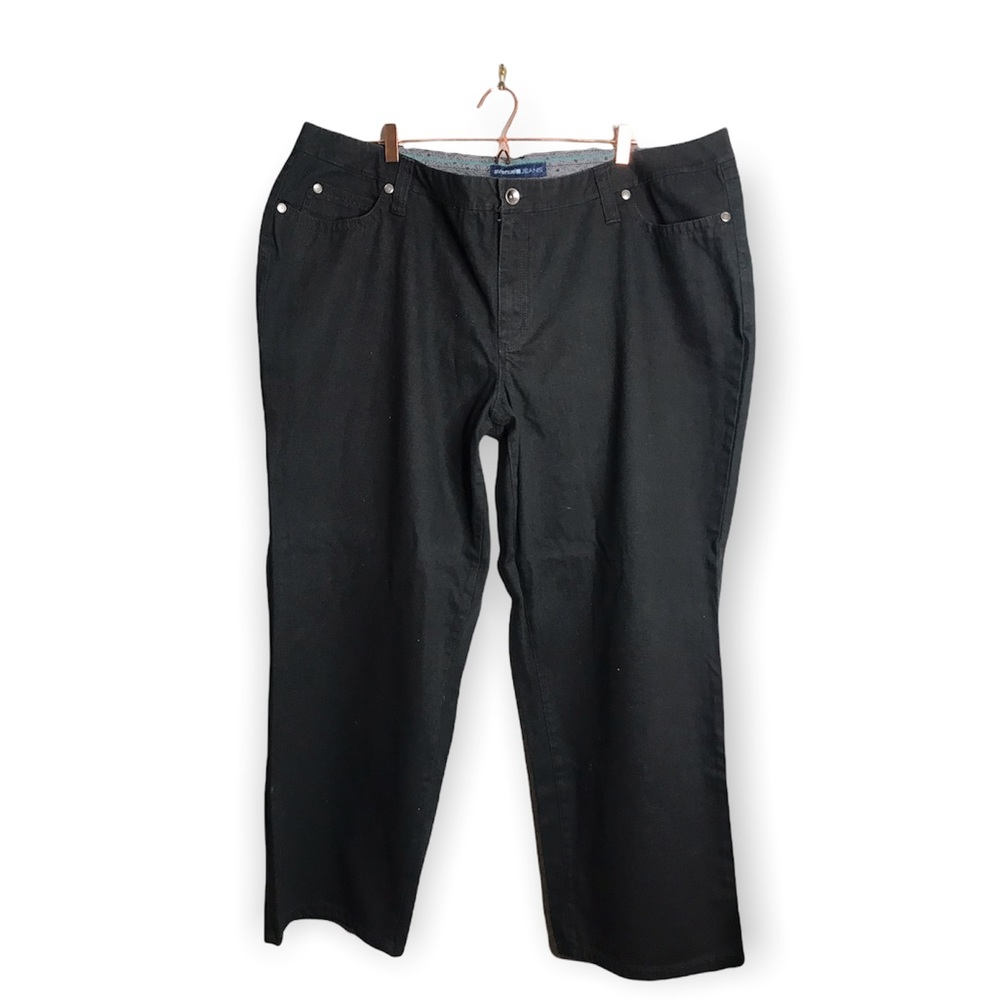 Avenue Jeans | Dark Grey Plus Size Straight Leg Jeans Denim •